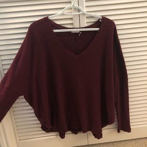 Out From Under Oversized Cozy Thermal V-Neck Top